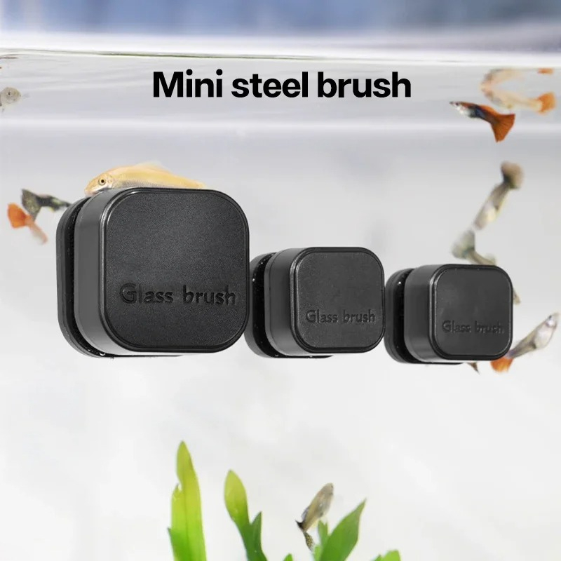 Marine Aquarium Glass Cleaner - Mini spazzola magnetica quadrata Detergente per