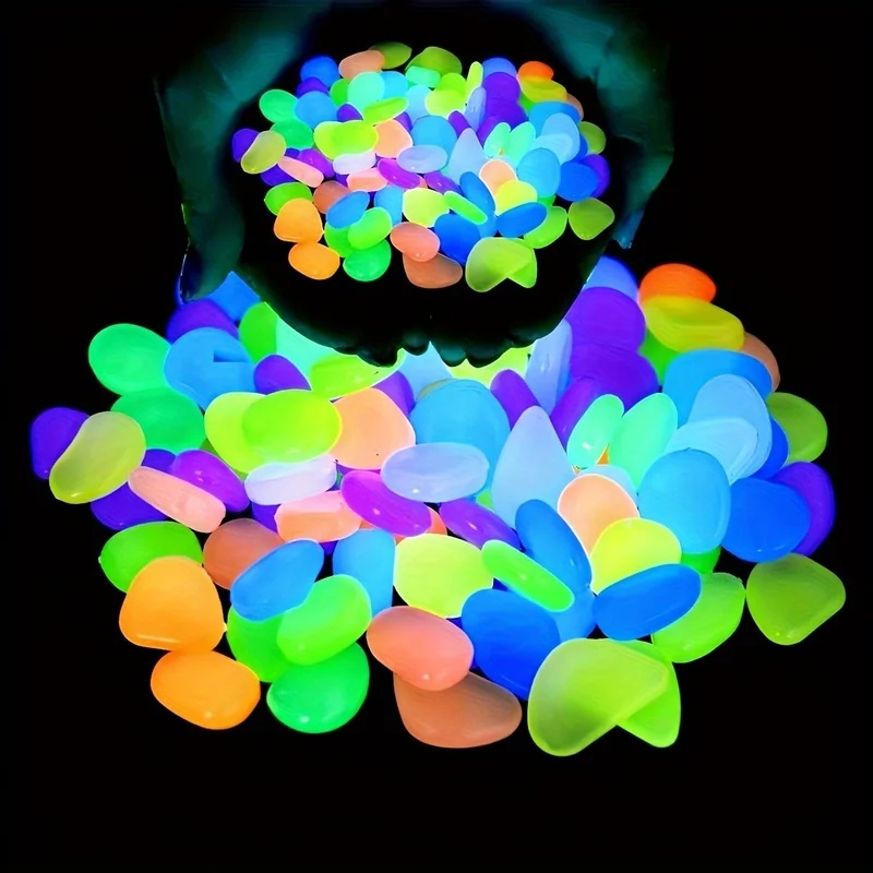 Aquarium Marine Plants - 50-200 pezzi di ciottoli luminosi al