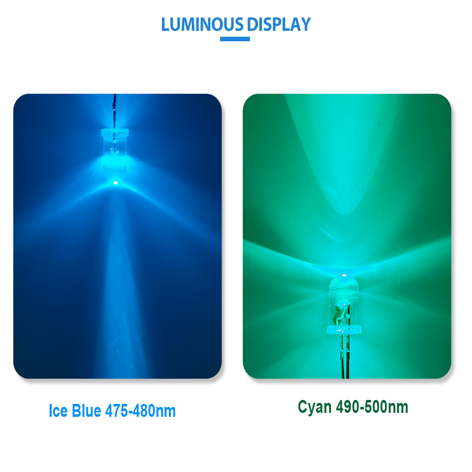 LED DIP 5mm 2 pin Blu Ghiaccio - Actinic Blue Led recensione e prezzo