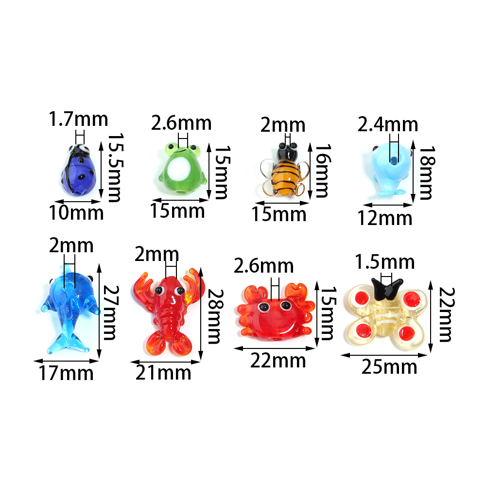 2 pz ciondolo in vetro animale - Aquarium Marine Fishes recensione e prezzo