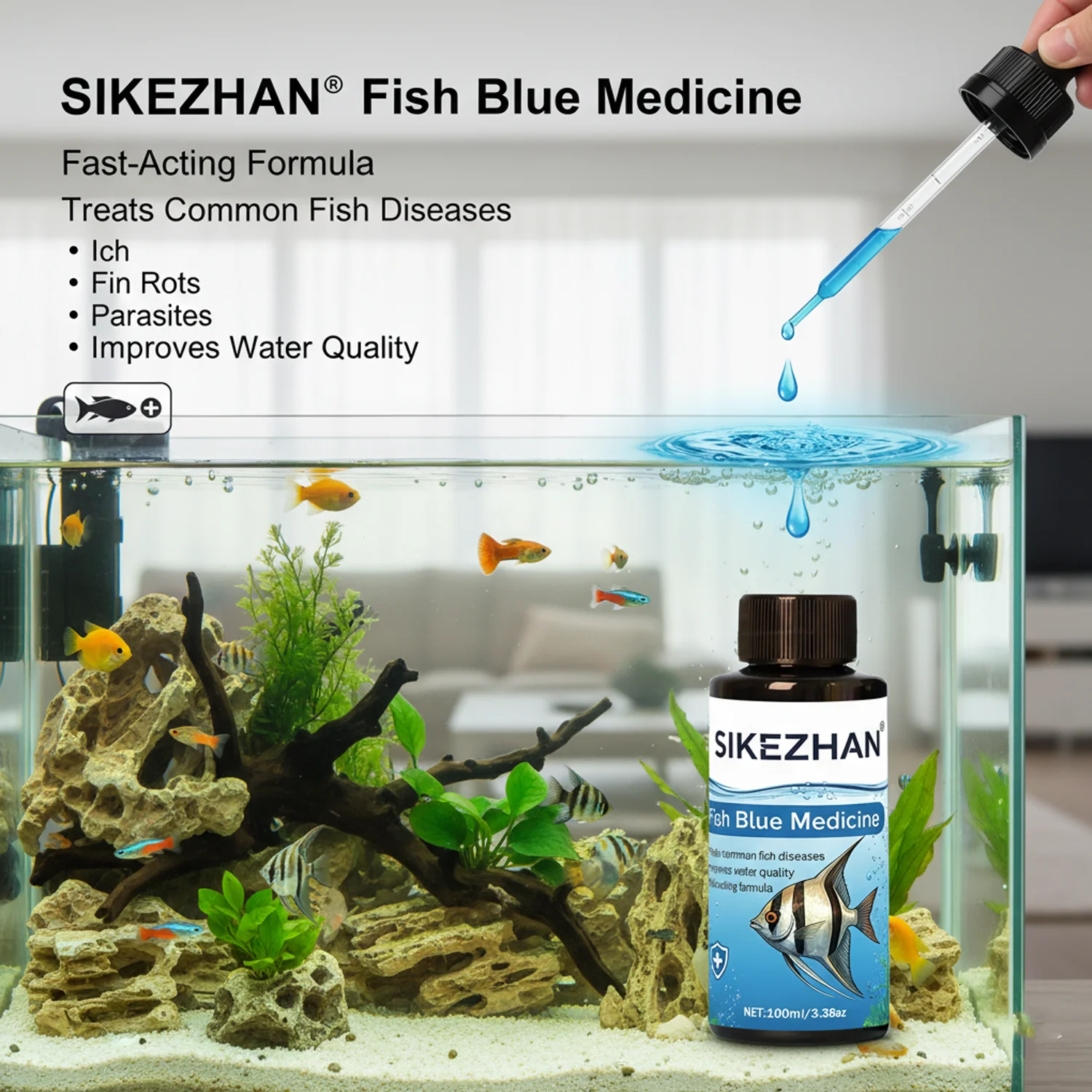 Soluzione blu metilene da 500  - Marine Aquarium Glass Cleaner recensione e prezzo