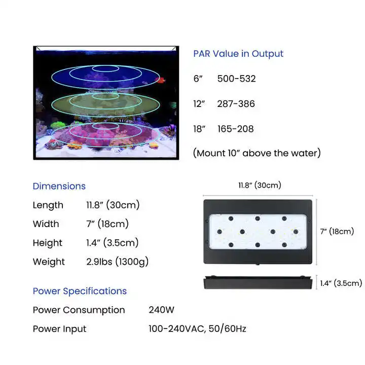 Lampada LED A8Pro Max/Blue 240 - Aquarium Marine Blue recensione e prezzo